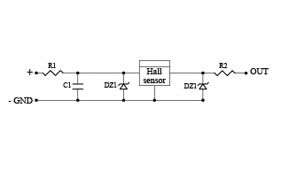 Diagramma sensore di Hall GMR-42-P-25-Z3-H Motoriduttori CC diametro 42 interasse 25 - Elvi