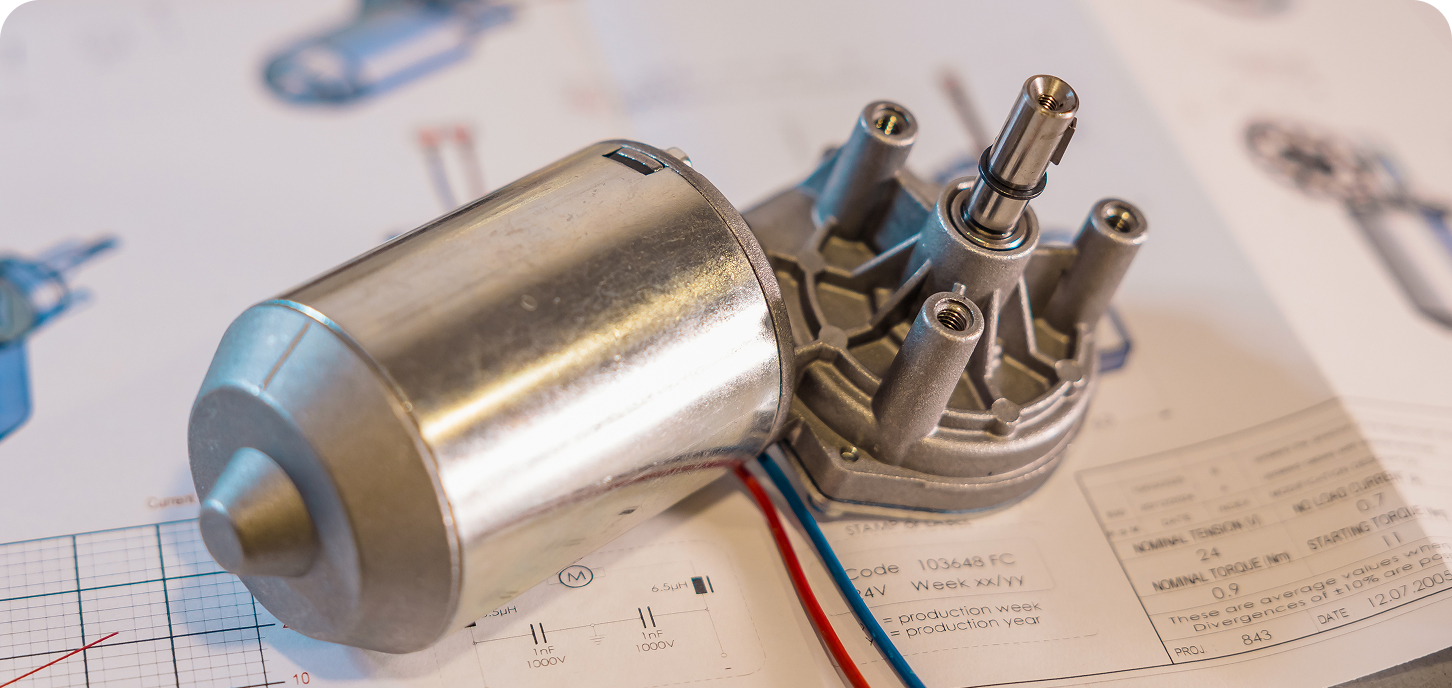 Motori elettrici CC disponibili in diverse configurazioni tecniche